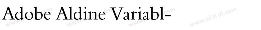 Adobe Aldine Variabl字体转换